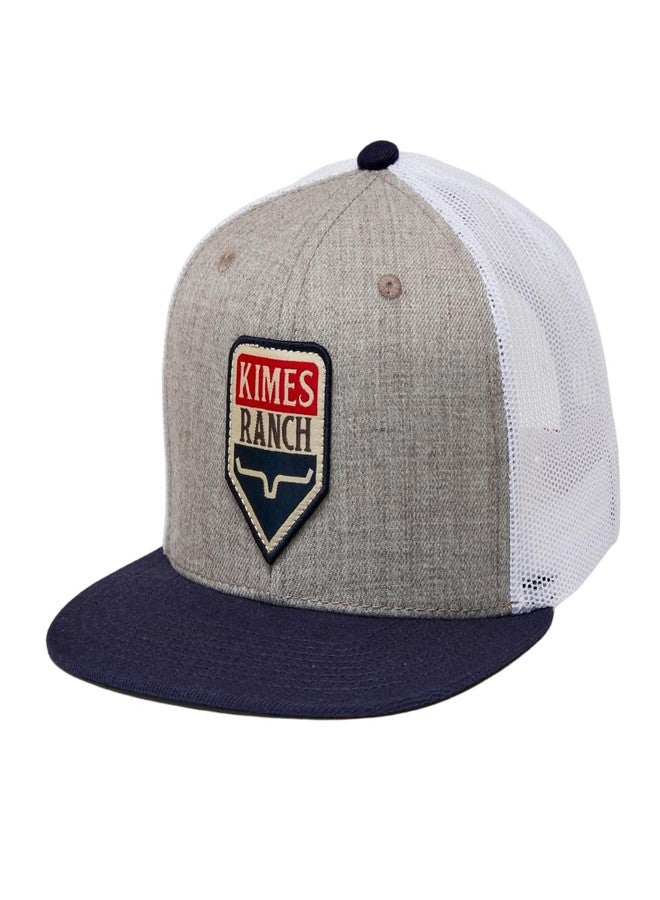 Kimes Ranch Cap Adjusatable Snapback Drop in Americana Hat - Grey Heather - Image 1